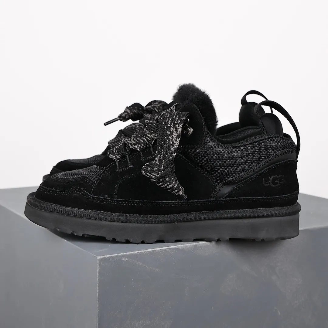 Pick up locally 💰680 Core recommended good price UGG versatile items 2023 new Highland series Polyester fiber mesh lining 10mm plush lining Insole Recycled ballistic canvas mesh Suede leather upper two-color flat shoelaces EVA outsole Lowmel Mel casual shoes Size: 35 36 37 38 39 40 41 42 43 44 45